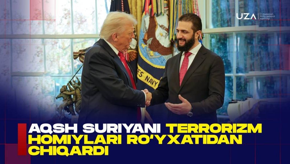 AQSH Suriyani 50 yildan so‘ng terrorizm ro‘yxatidan chiqardi (+video)