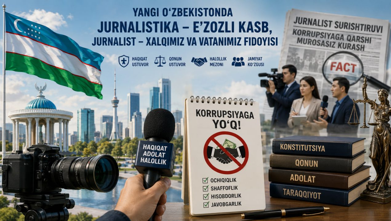 Yangi O‘zbekistonda jurnalistika – e’zozli kasb, jurnalist – xalqimiz va Vatanimiz fidoyisi