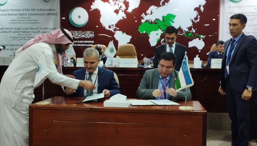 Islom Hamkorlik Tashkiloti huzuridagi Inson huquqlari bo‘yicha mustaqil doimiy komissiyasi va Inson huquqlari bo‘yicha O‘zbekiston Respublikasi Milliy markazi o‘rtasida o‘zaro hamkorlik to‘g‘risida Memorandumi imzolandi