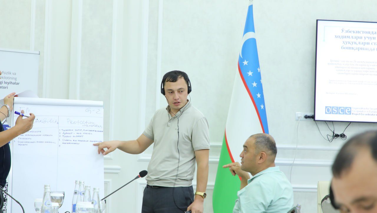HUQUQNI MUHOFAZA QILUVCHI ORGANLAR XODIMLARI UCHUN TRENING DOIRASIDA USHLAB TURILGANLARNING HIMOYAGA MUHTOJ TOIFALARI VA TIBBIY KAFOLATLAR MUHOKAMA QILINDI