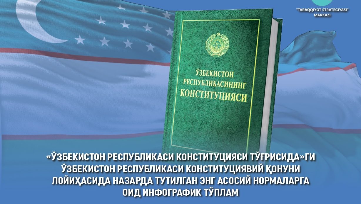 “Taraqqiyot strategiyasi” markazi tomonidan O‘zbekistondagi Konstitutsiyaviy islohotlarga oid dastlabki infografik to‘plam e’tiboringizga havola qilinmoqda