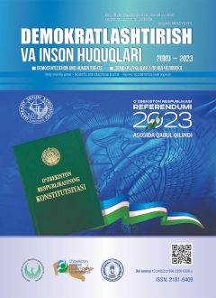 «Демократлаштириш ва инсон ҳуқуқлари” журнали 2023 йил 2-сони
