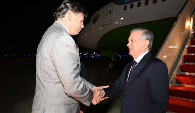 The President of Uzbekistan arrives in the United States