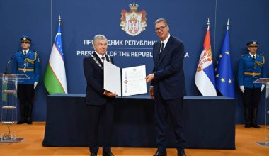 O‘zbekiston Prezidenti Serbiya Respublikasi ordeni bilan taqdirlandi