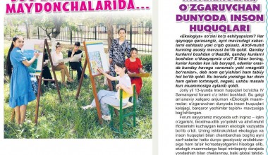 EKOLOGIK MUAMMOLAR, O‘ZGARUVCHAN DUNYODA INSON HUQUQLARI