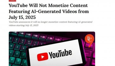  YouTube’да AI орқали яратилган видеолардан пул ишлаш чекланмоқда